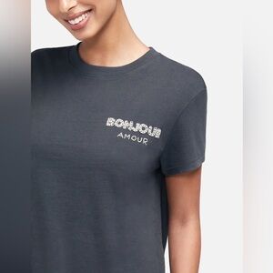 WILDFOX “Bonjour” Jamie Tee - Pirate Black
